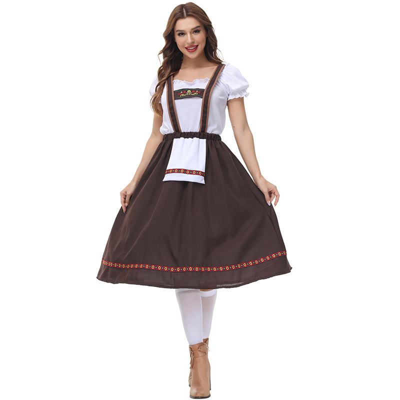 Womens Halloween Oktoberfest Costumes German Traditional Beer Carnival Dresses